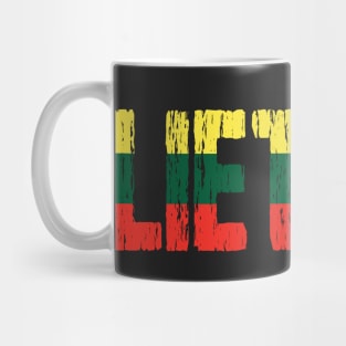 Lietuva Lithuanian Flag Distressed Souvenir Mug